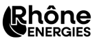 Logo Rhône Énergies, en noir et blanc